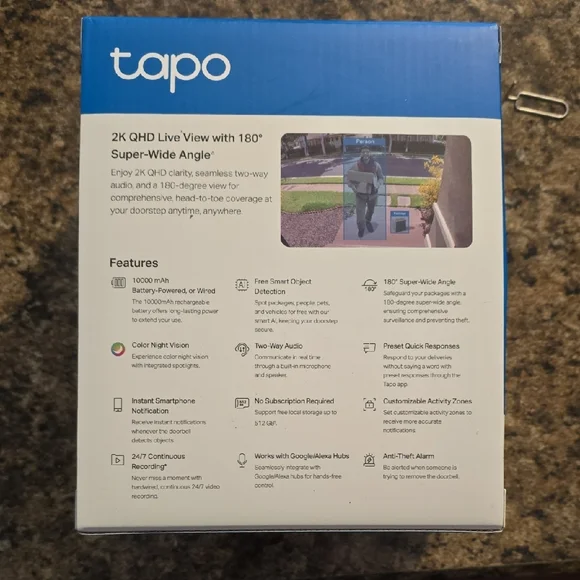 Tapo D225 Video Doorbell with Chime - Picture 5 of 6